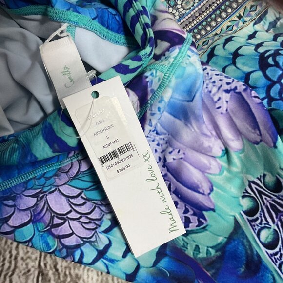 NWT $269 Camilla Moonlight Activewear Leggings Pants S Blue Purple - Picture 6 of 7